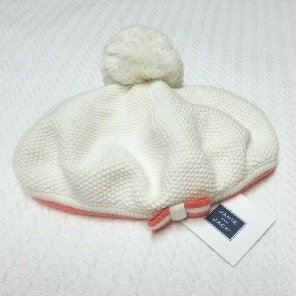 Janie & Jack Knit Pompom Beret 18-24 months - Picture 7 of 7